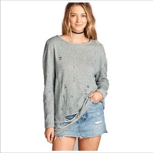 Distressed French Terry Shirt 💥5 STAR Rating🌟🌟